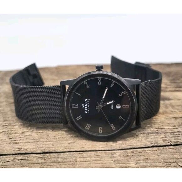 Grenan Skagen Mens  M-24XLBBB Black Steel Watch - Picture 4 of 8